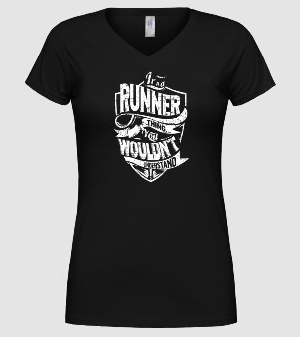 'It''s a runner thing' model negru pe tricou