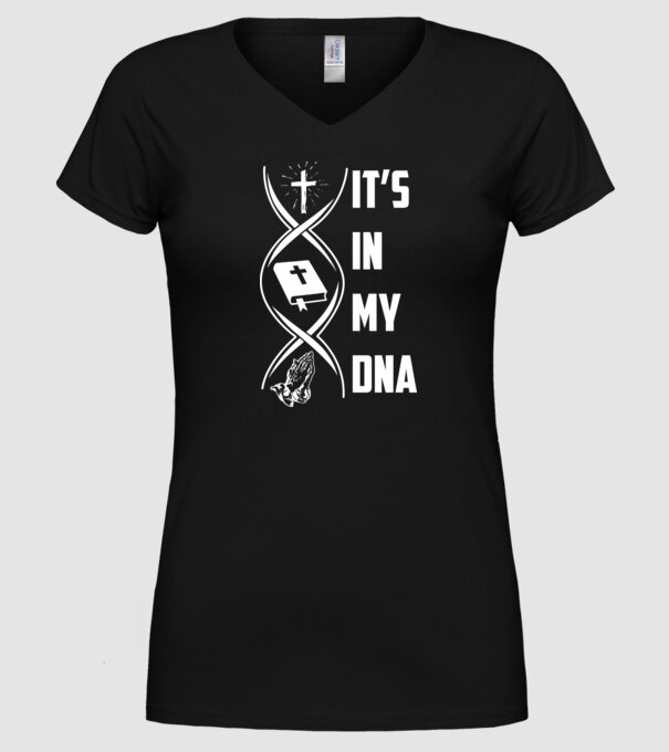 Its in my dna jesus model negru pe tricou
