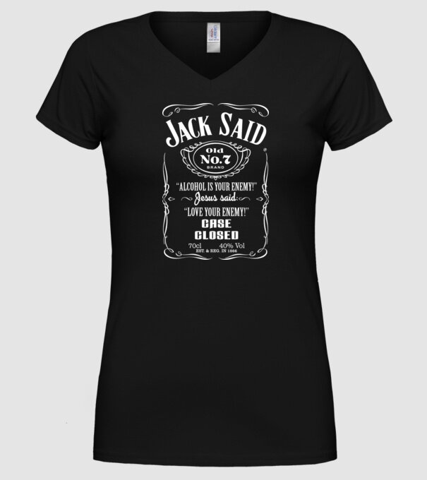 Jack said fun model negru pe tricou