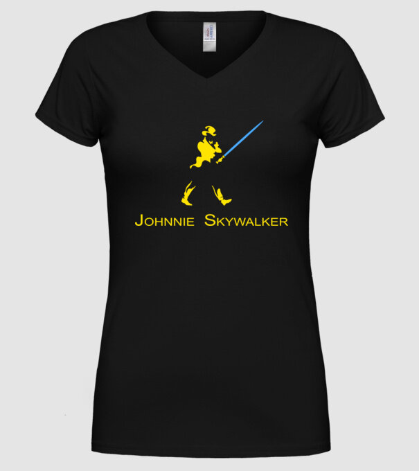 Johnnie Skywalker model negru pe tricou