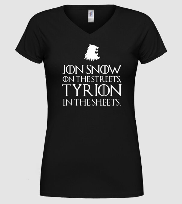 Jon Snow streets model negru pe tricou