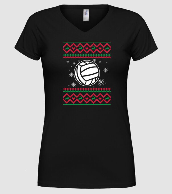 Model tricotat de Crăciun - Polo pe apă model negru pe tricou