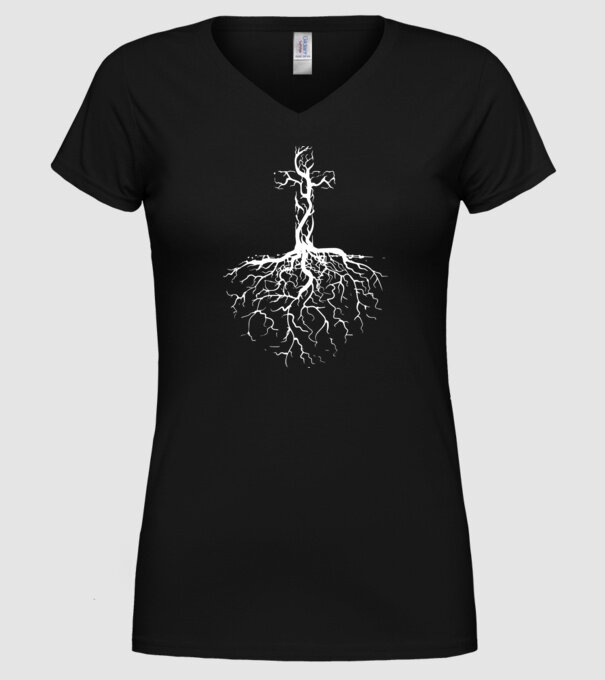 Cruce model negru pe tricou