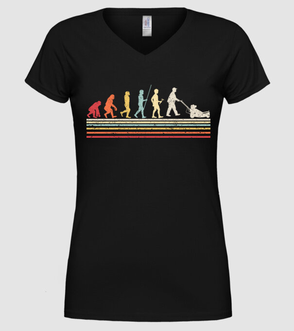 Evoluție Grădinar model negru pe tricou