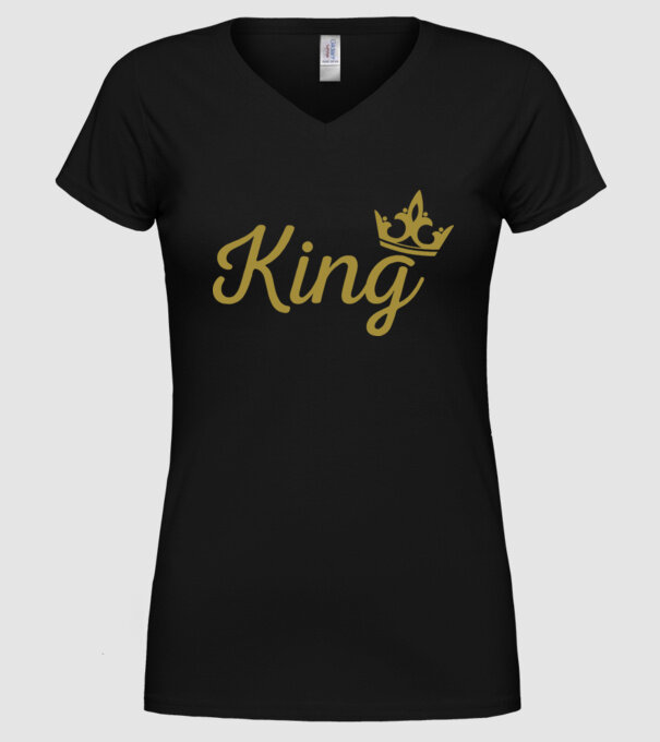 King model negru pe tricou