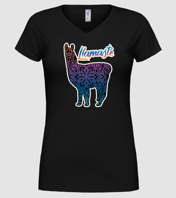 Lamaste color2-01 model negru pe tricou