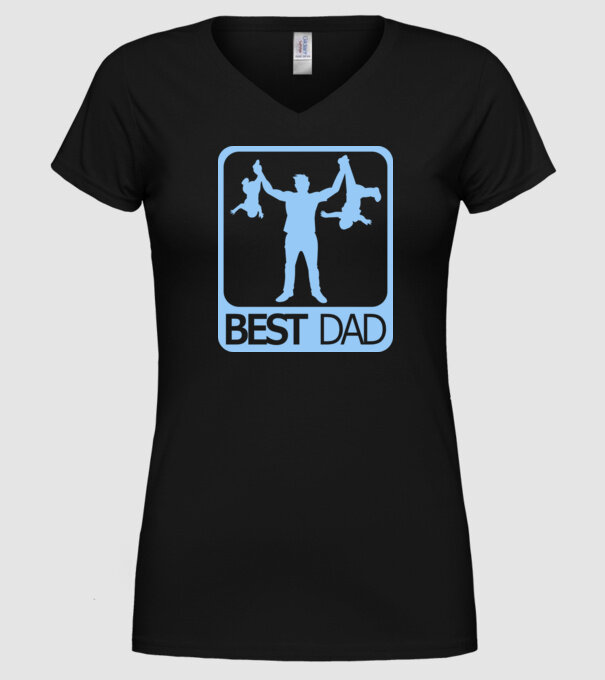Cel mai bun tată model negru pe tricou