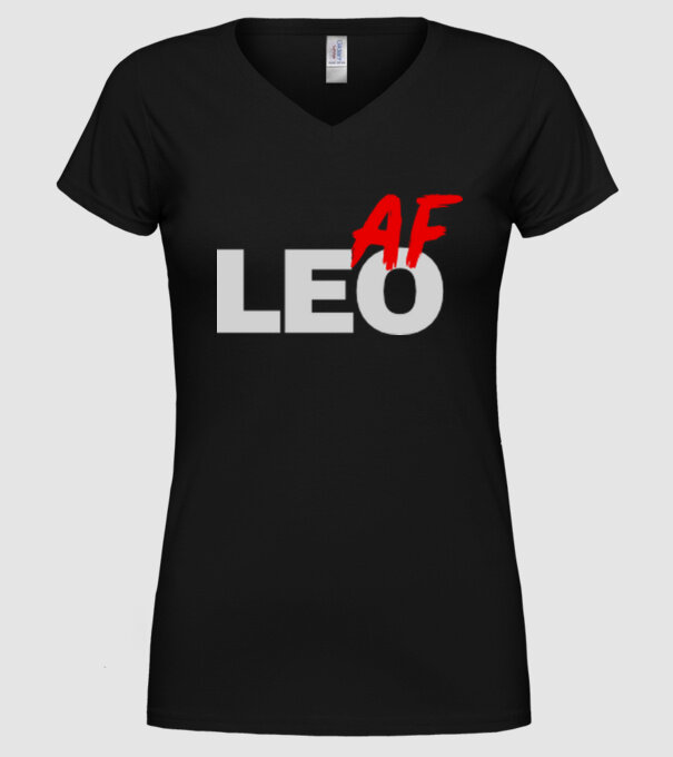 LEO as fuck model negru pe tricou