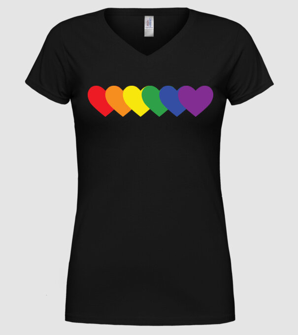 Inimi Lgbtq model negru pe tricou