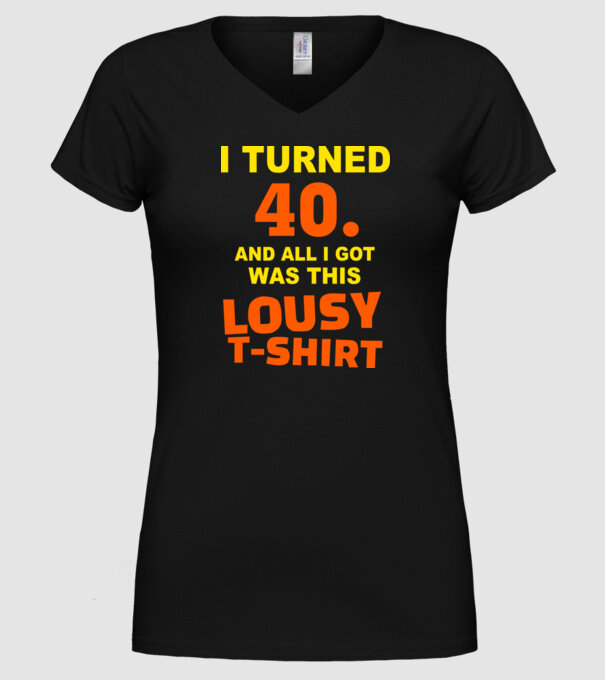 Lousy T-shirt 40 model negru pe tricou