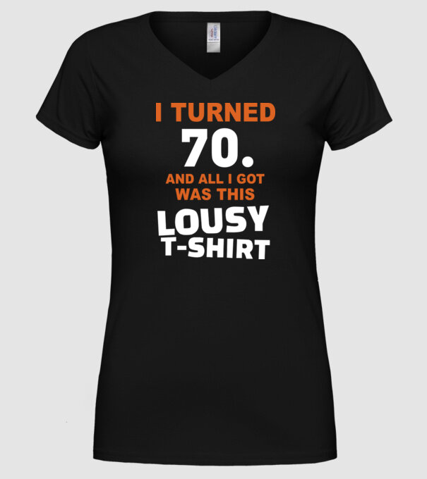 Lousy T-shirt 70. model negru pe tricou