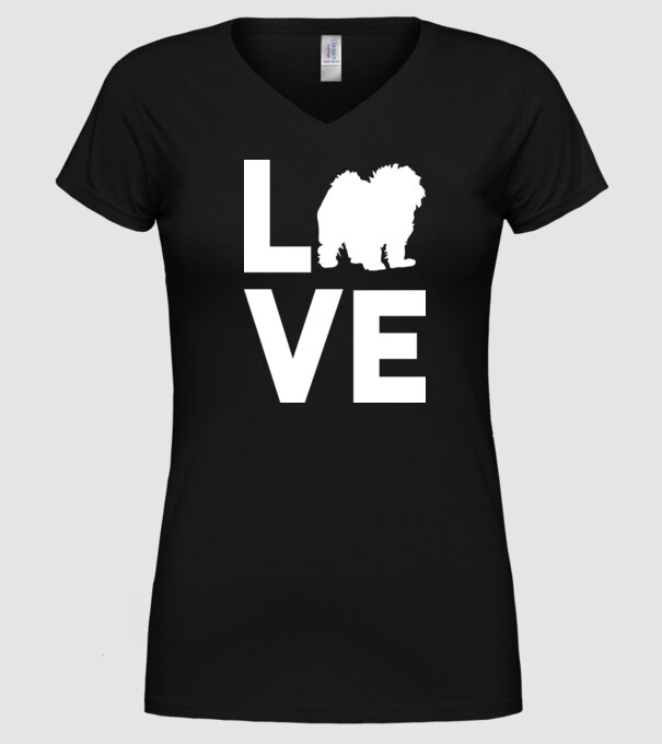 LOVE Bolognese model negru pe tricou
