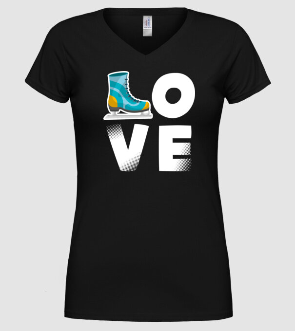 love model negru pe tricou