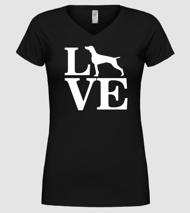 LOVE VIȘLĂ model negru pe tricou