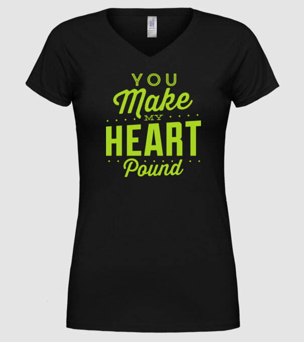 Make my heart model negru pe tricou