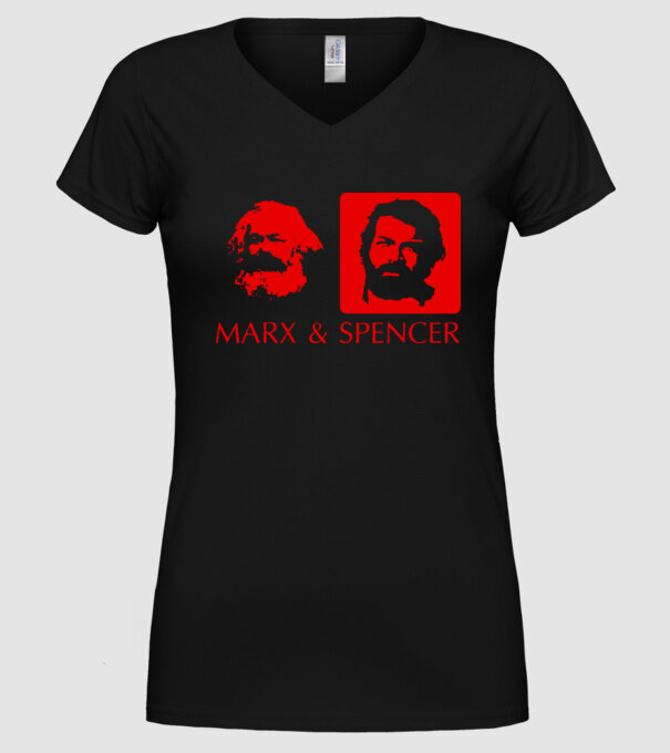 MARX and Spencer model negru pe tricou