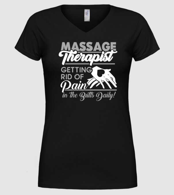 Massage pain model negru pe tricou
