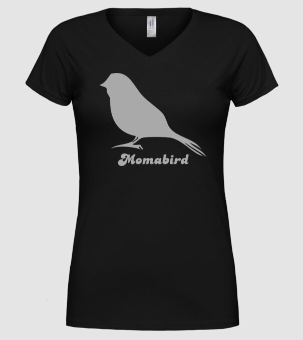 Momabird model negru pe tricou