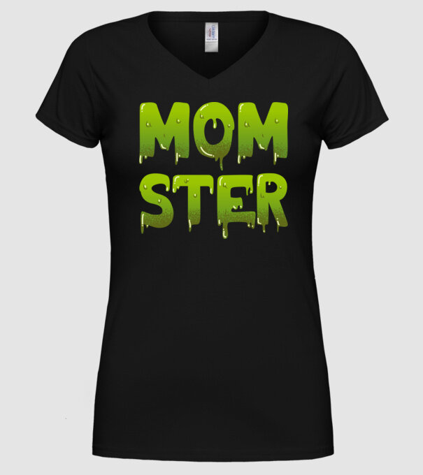 Momster model negru pe tricou