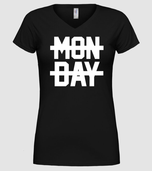 Monday model negru pe tricou