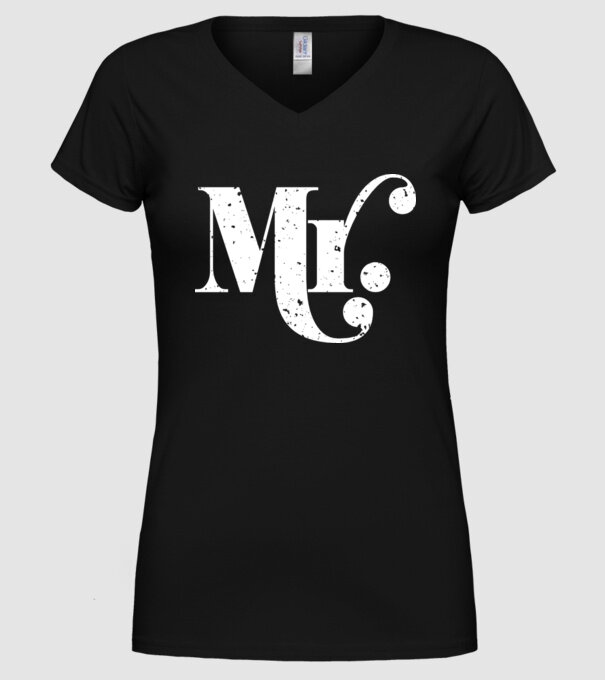 Mr 2 model negru pe tricou
