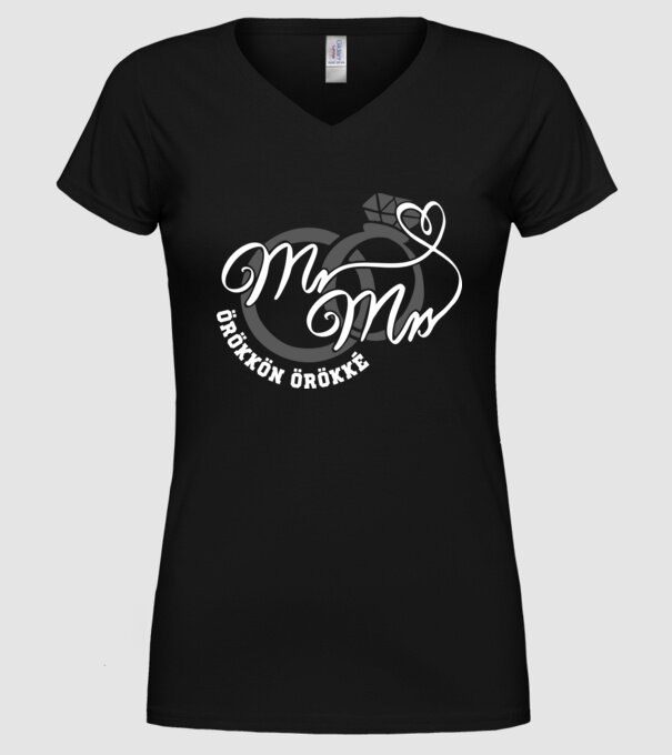 pentru totdeauna model negru pe tricou