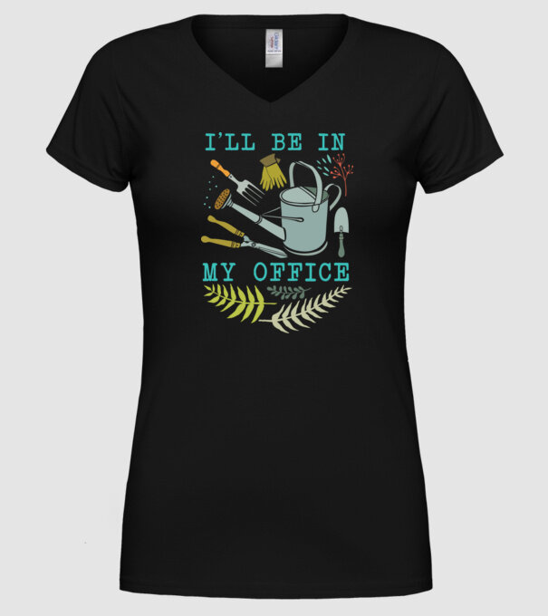 My office model negru pe tricou