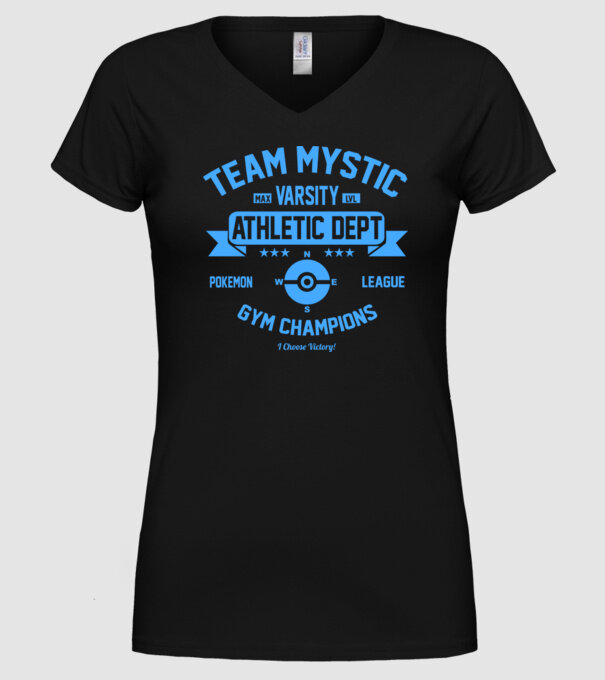 Mystic champions model negru pe tricou