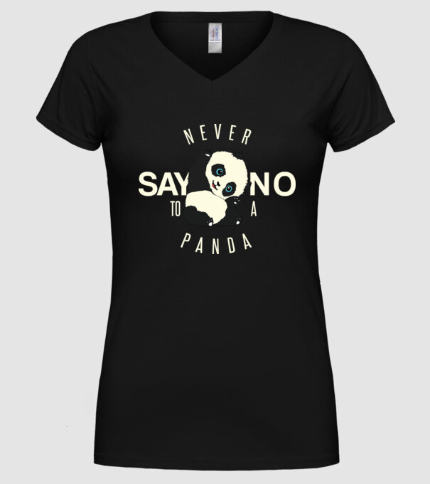 Never say no model negru pe tricou