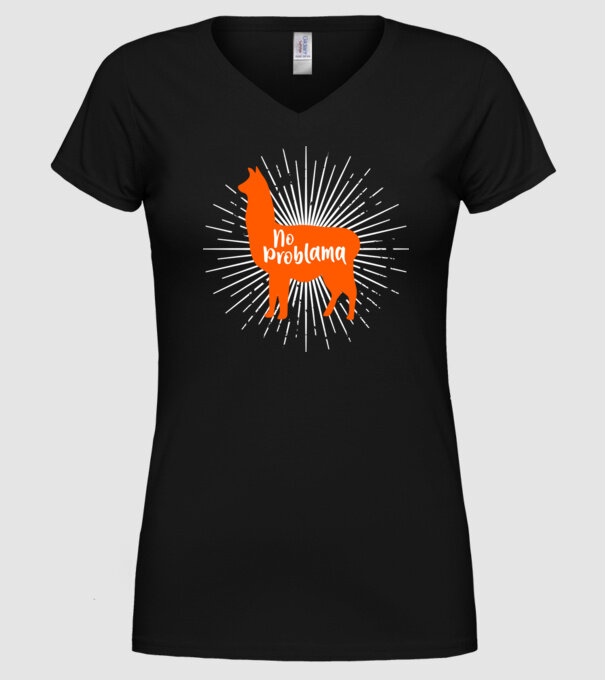 No problama model negru pe tricou