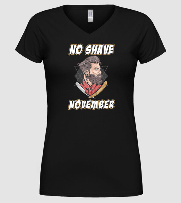 No shave November model negru pe tricou