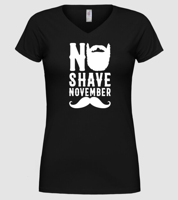No shave november model negru pe tricou
