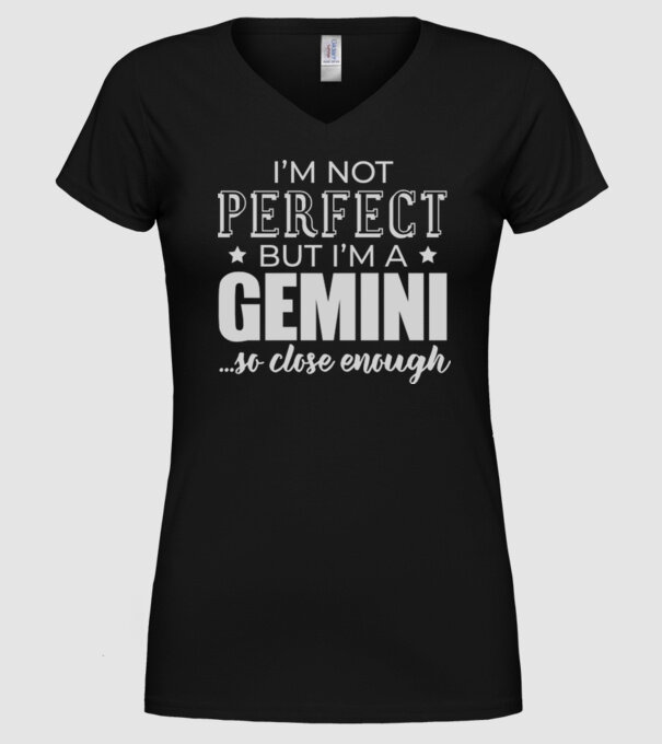 Not perfect, but GEMINI model negru pe tricou