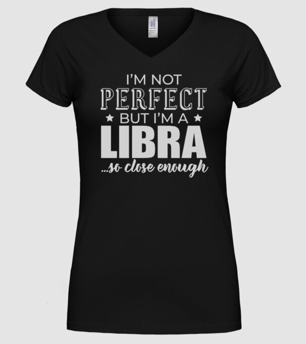 Not perfect, but LIBRA model negru pe tricou