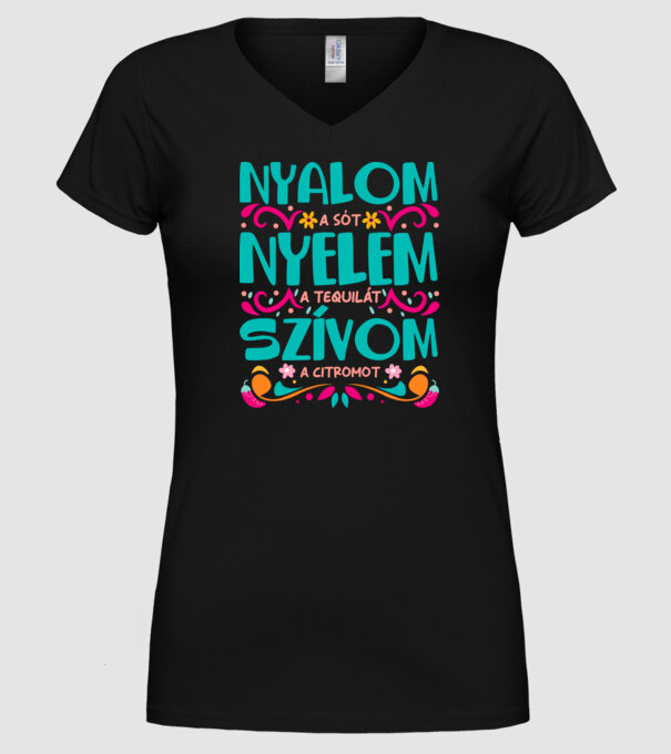Ling sarea, înghit tequila, sug lămâia_D5934819 model negru pe tricou