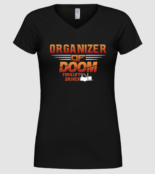 organizer of DOOM model negru pe tricou