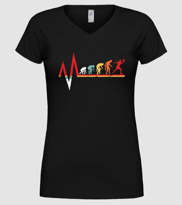 Evoluție ping-pong model negru pe tricou