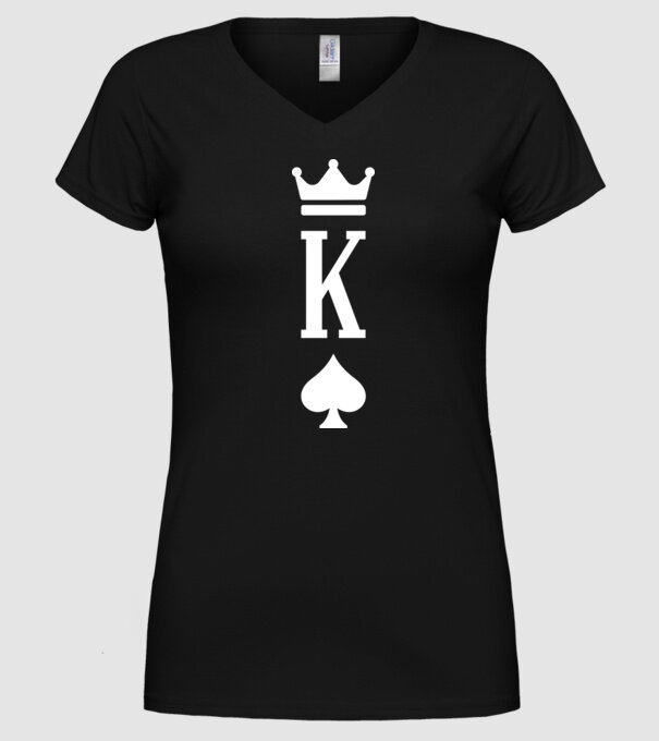 Playing cards King of spades model negru pe tricou