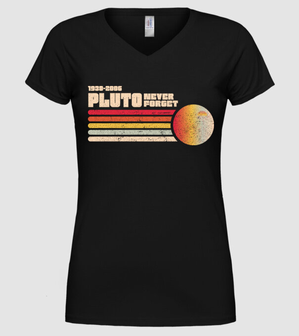pluto model negru pe tricou