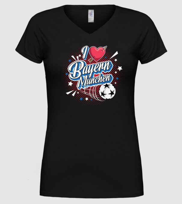 Popart Bayern model negru pe tricou