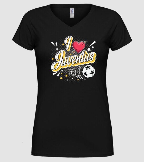 Popart Liverpool Juventus model negru pe tricou