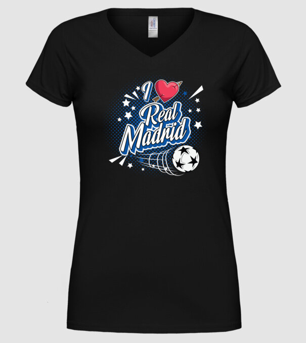 Popart RealMadrid model negru pe tricou