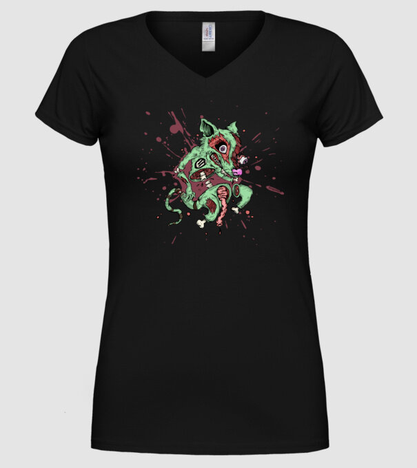 Rat - Snapsleek own model negru pe tricou