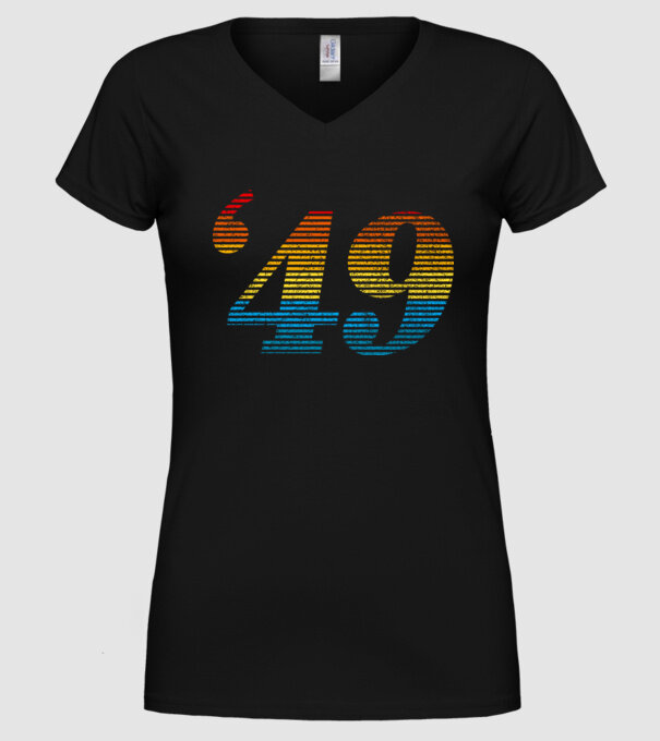 Retro Birthday 1949 model negru pe tricou