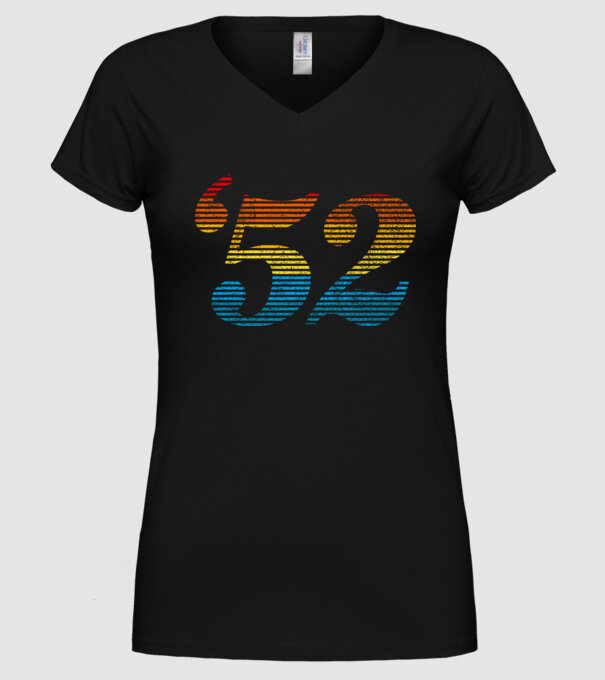 Retro Birthday 1952 model negru pe tricou