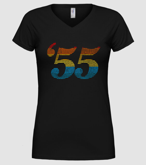 Retro Birthday 1955 model negru pe tricou