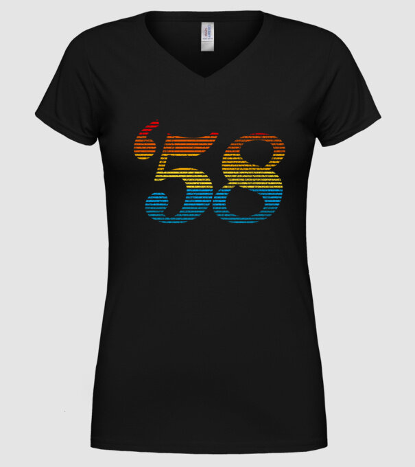 Retro Birthday 1958 model negru pe tricou