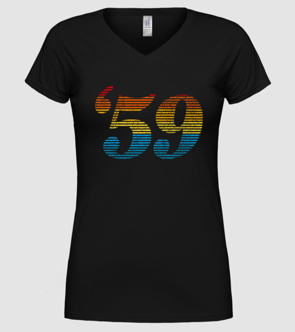 Retro Birthday 1959 model negru pe tricou