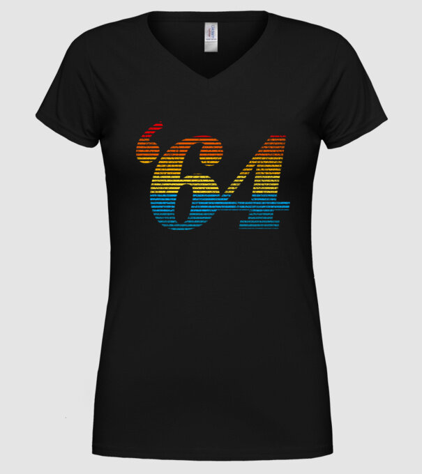 Retro Birthday 1964 model negru pe tricou