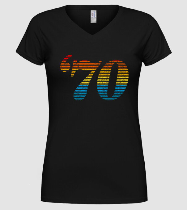 Retro Birthday 1970 model negru pe tricou